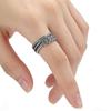 Ethnic Silver S925 Women's Ring: Retro Chinese Style with Wealth-Attracting Five Emperors Coins