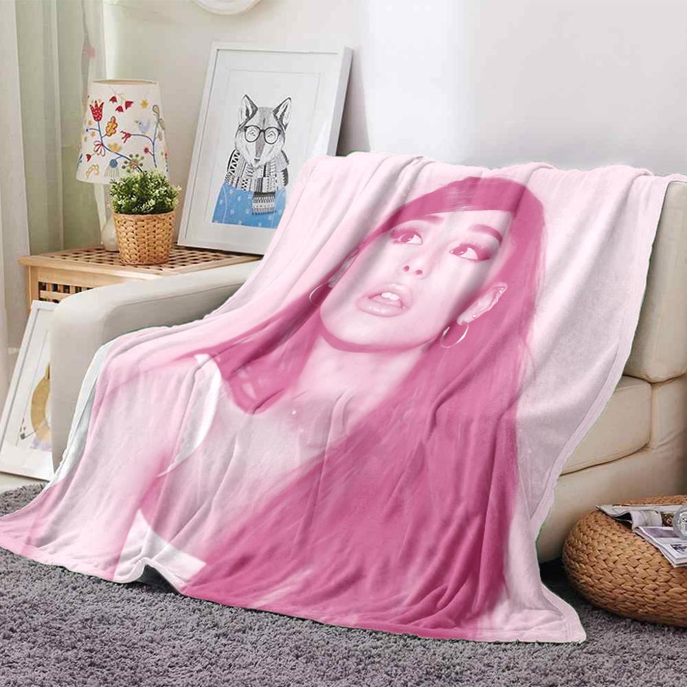 Pink Fashion Model Blanket Soft Throw Blanket For Home Bedroom Bed Sofa Travel Office Solid Christmas Blanket