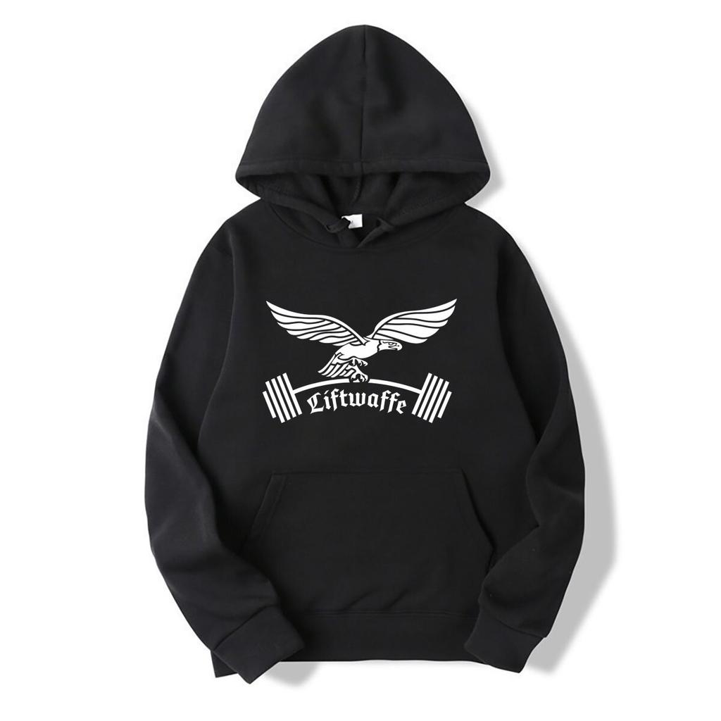 WW2 Německá Liftwaffe Luftwaffe vtipné cvičení Posilovna MiXXlitary Vzpěračské mikiny