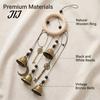 Crescent Moon Star Wall Art Witch Bell Wind Chime with Keys, Vintage Outside Hanging Chime, Small Metal Pendant Handmade Decorative for Patio,