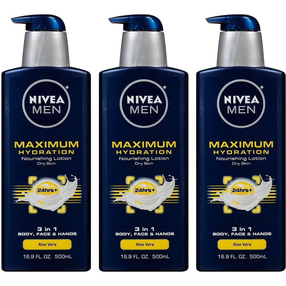 

Nivea Men Максимальное увлажнение 3 в 1 Питательный лосьон для мужчин «Все в одном» 500 мл 3 шт + набор открыток