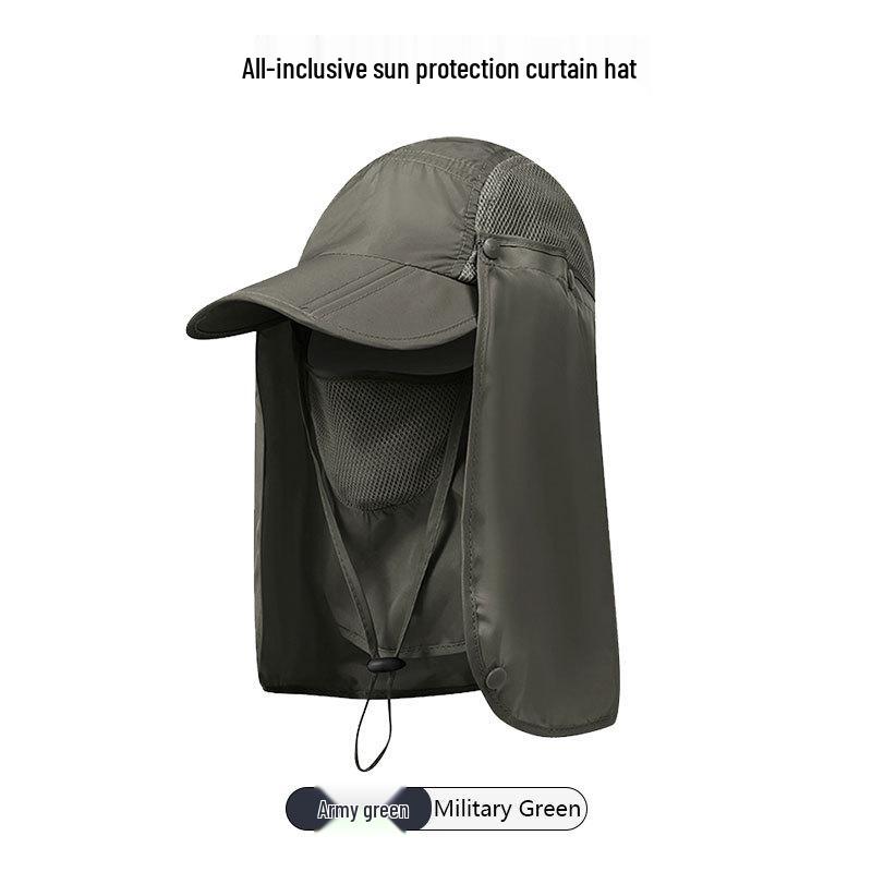 Unisex UV Protection Hat with Detachable Flap – Quick-Drying Sun Hat for Climbing and Fishing
