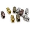 20Pcs Metal Tube Spacer Beads Accessories Tibetan Silver Gold Copper Alloy Big Hole 3.5mm Beads for Bracelet DIY Jewelry Making