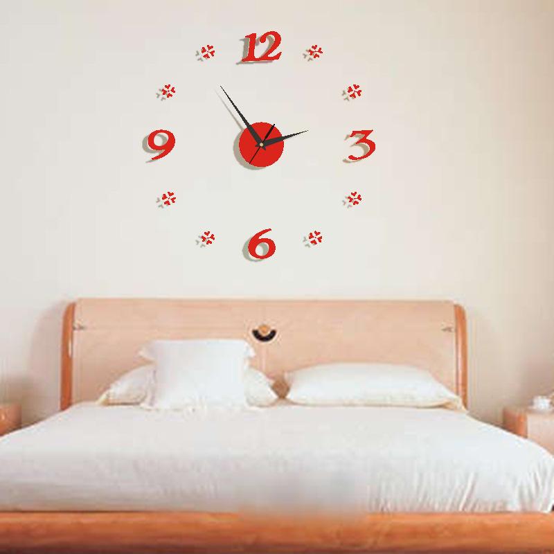 

Не перфорированные настенные часы «Четырехлистный клевер» сделай сам, скандинавские креативные простые часы для гостиной, модные современные декоративные художественные часы mirror silver