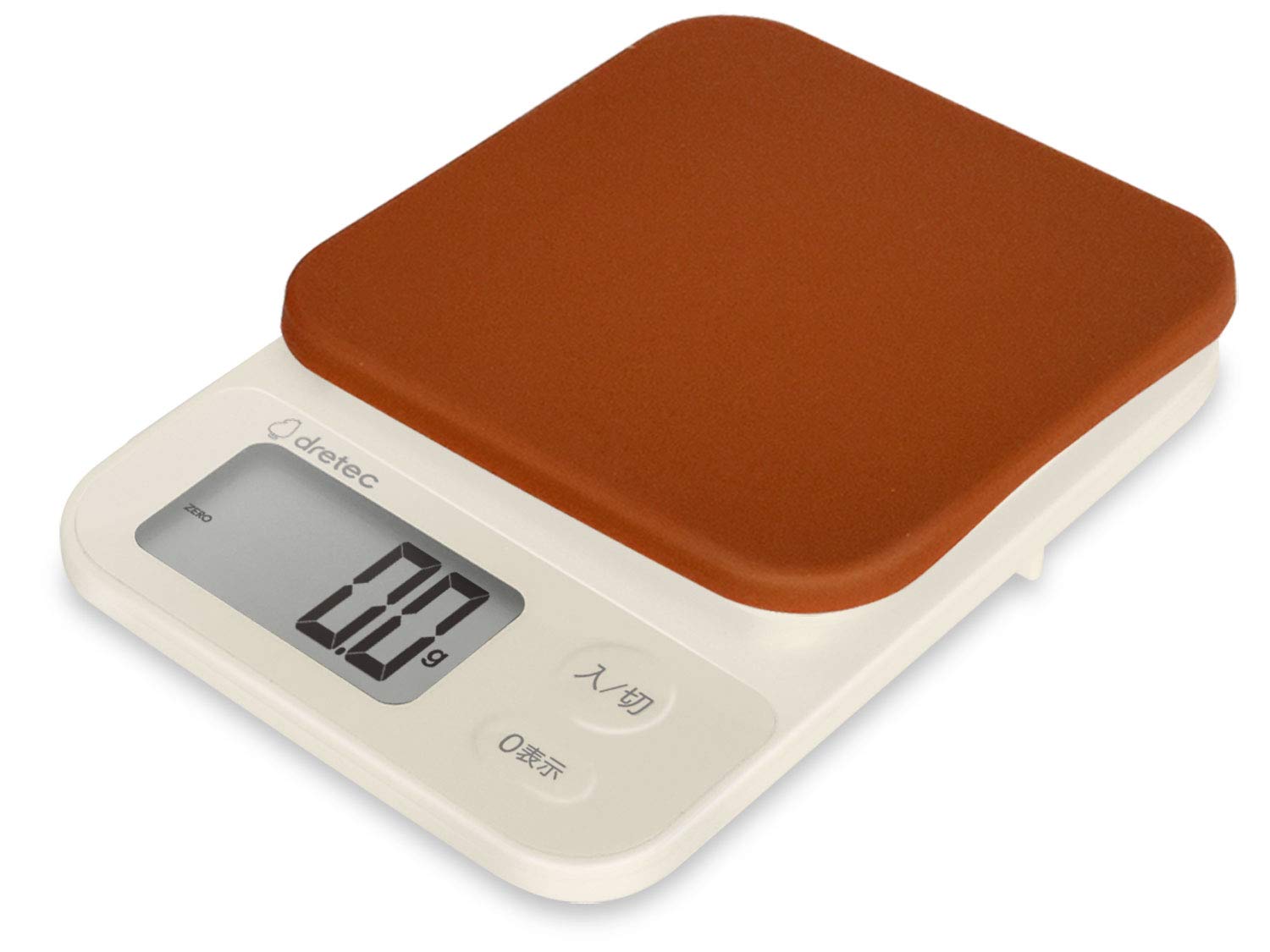 

New Model dretec Digital Kitchen Scale with Silicone Cover, Fast Start-Up, 2kg/0.1g Increments, Tare, Large Display, Brown