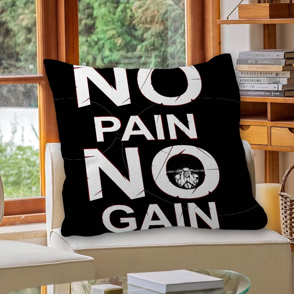 GYM Exercise Time Pillow Anime Pillow Sofa Bed Head Pillow Cover Cushion Cover 45x45 Cm Fashion
