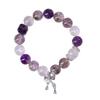 Wholesale Natural Amethyst Purple Tower Crystal White Crystal Bracelet Fresh Fashionable Bowknot Women's New