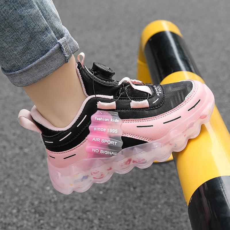 Розовые водонепроницаемые кроссовки из искусственной кожи для девочек — фото 15