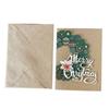 Foldable Greeting Card Kraft Paper Invitations Card Party Supplies Christmas Cards  New Year