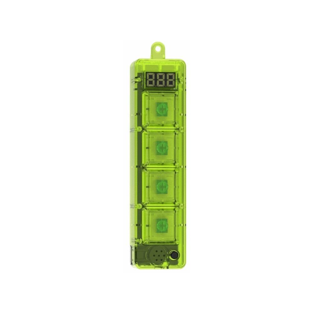 With LED Light Hand Fidget Toy Crystal Clicker Crystal Clicker Keyboard Keychain Travel