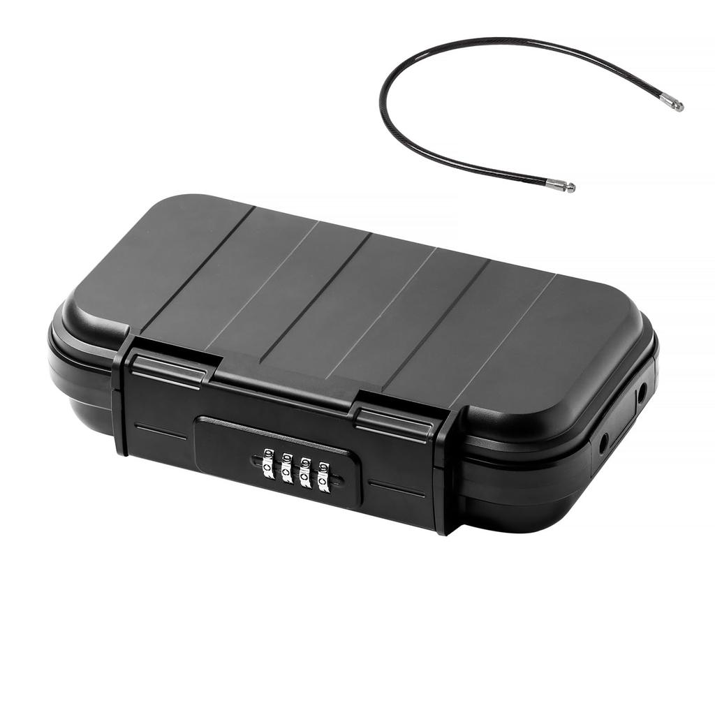 Hachibanya Security Box, Valuables Box, Dial Lock Key Box, Outdoor, Approx. 23.5 x 14.5 x 6 cm, Black