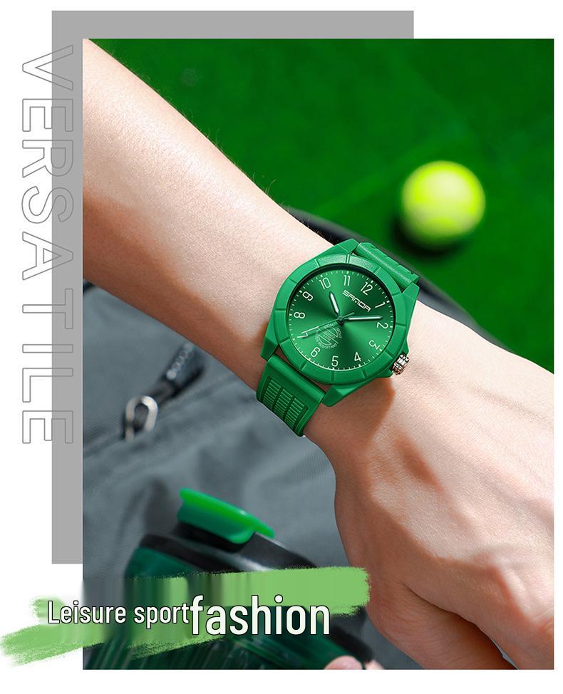 Sanda Quartz Exam Watch: Silent, Luminous, Versatile, Waterproof Student Watch