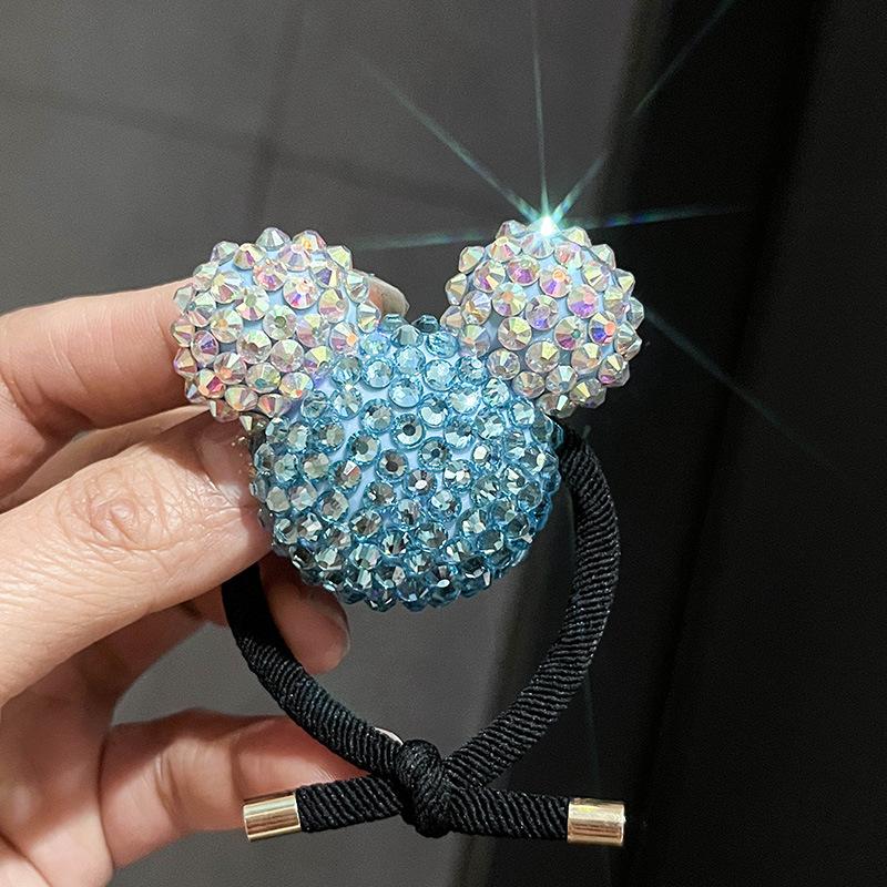 

Ярко-фиолетовые полностью кристальные резинки для волос для девочек, розовые, голубые, все со стразами, резинки для волос, эластичные резинки для волос, резинки