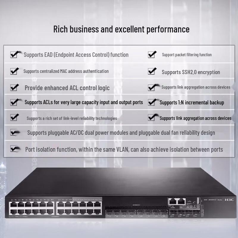 H3C S5500V2-28C-EI Layer 3 Managed Core Switch