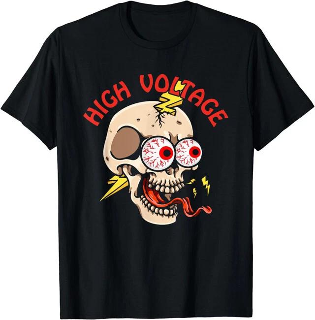 NEW LIMITED High volt skull voltage funny lineman electrician for men T-Shirt L
