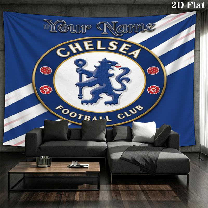 Chelsea F Custom Name Wall Tapestry Aesthetic Wall Hanging Printed Fabric Blanket Decorative Tapestries for Bedroom Living Room Home Decor