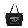 Large Capacity Canvas Bag for Women Casual College Style Students Class Shoulder Bag Fashionable Trend Commuting Toy Bag