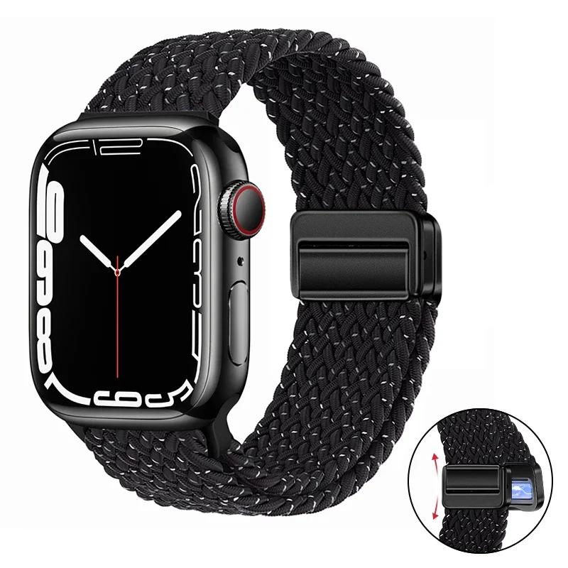Nylon Bracelet for Apple Watch Band 10 9 8 7 46mm 42mm 45mm 41mm Ultra 2 49mm Strap for iWatch Series 6 5 4 3 SE 44mm 40mm Strap