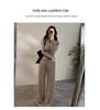 Korean Style Slimming Hoodie & Wide Leg Pants Sports Two-Piece Set for Women - 2026 Collection