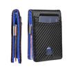 Minimalist RFID Anti-Theft Carbon Fiber Card Holder and Money Clip Wallet
