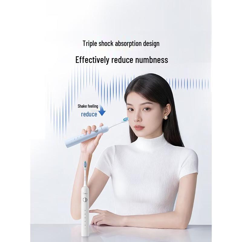 

Midea YM3 Sonic Electric Toothbrush Dual Pack with 5 Modes & Long Battery Life CN plug (adapter included)