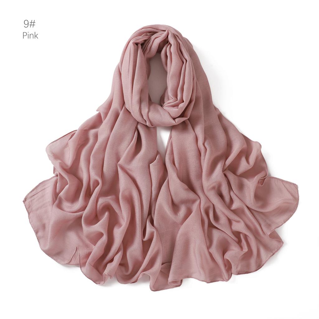 Rayon Viscose Hijab Women Muslim Scarf Shawls Abaya Women Veil Headscarf Wraps Plain Islamic Turban Headbands Foulard