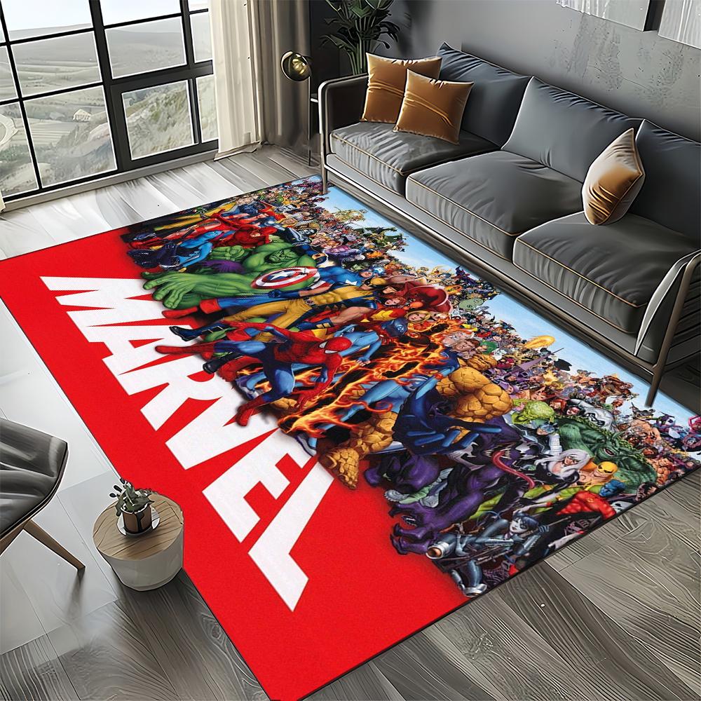 3D Marvel 27 Style Venom Captain SuperHero Carpet Rug for Bedroom Living Room Home Sofa Decoration,kids Large Decor Floor Mat HD