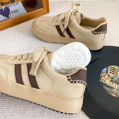 6561 Latex Insole/platform German Training Shoes Women's Leisure 2024 New Ins Trendy Niche Retro Popular Board Shoes
