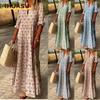 Women's Fashion Summer Spring 4/3 Sleeve V-Neck Casual Dresses