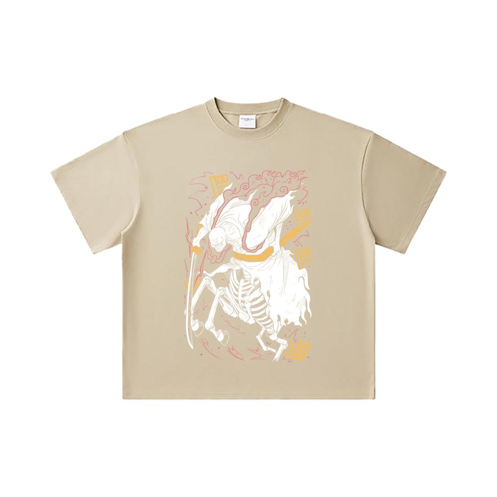 260 GSM Double Yarn 32 Count 100% Cotton One Piece V14 Nusjuro Print Unisex Heavy Cotton T Shirt