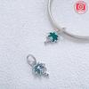 Climbing Frog Lotus Leaf Bead Components Copper Metal Charm Bead Component Green Enamel Craft Cute Animal Compatible With Women's Authentic Original