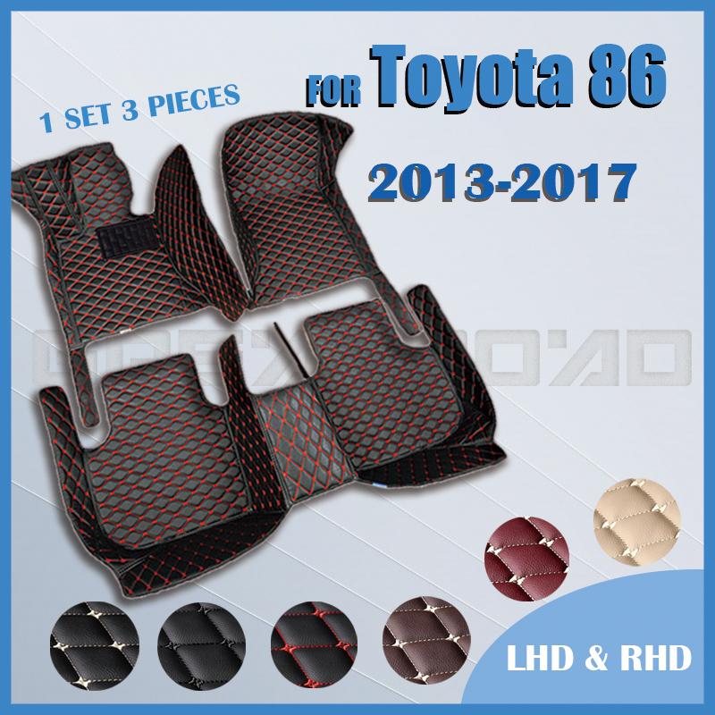 

Автомобильные коврики для Toyota 86 2013 2014 2015 2016 2017 изготовленные на заказ автомобильные подушечки для ног автомобильный ковер чёрный