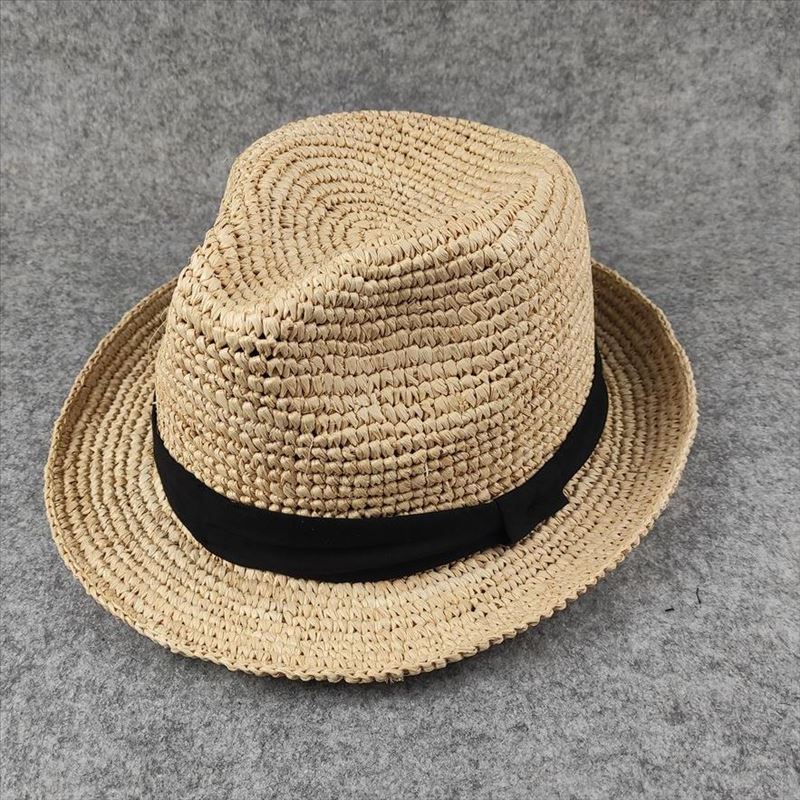 Lafite Top Hat Casual Fashion Jazz Hat Big Brim Big Head Straw Hat Couple Women's Hat Men's Hat Fashion Versatile