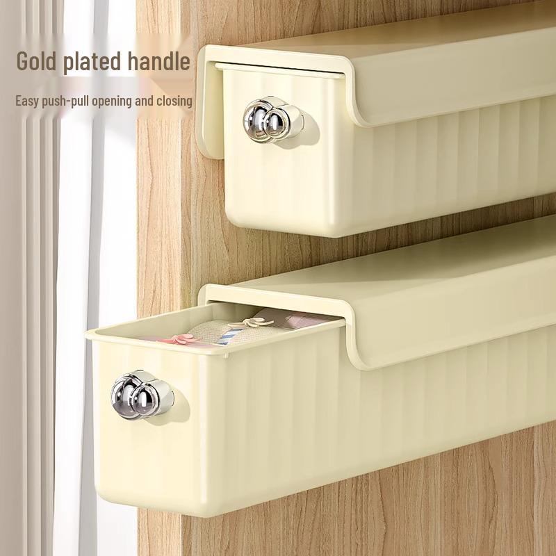 Large Capacity Wall-Mounted Underwear & Sock Organizer with Lid and Divided Compartments