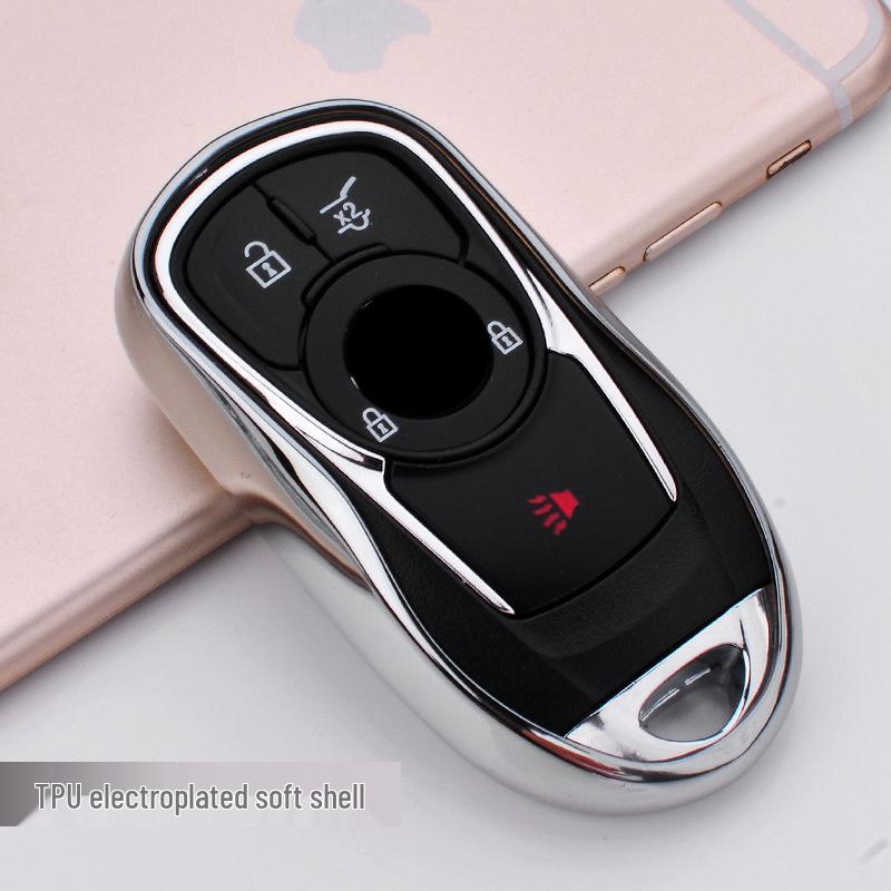 Buick Key Case: Fits LaCrosse, Envision, Verano - TPU Shell Remote Cover with Buckle