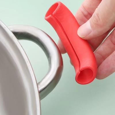 1Pair Silicone Pot Ear Clip Anti-Scald Anti-slip Pan Handle Holder High Temperature Resistance Heat Insulation Cover