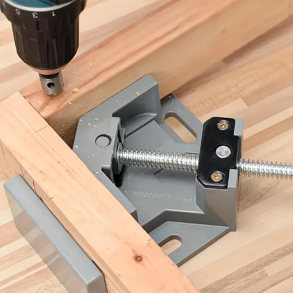 Adjustable Right Angle Clamp With Rocking - Aluminum Alloy, Single Handle 90 Degree Angle Clamp For Woodworking, DIY Projects, Welding,