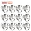 1-24PCS Open Adjustable Wing Couple Rings Stainless Steel Polished Hypoallergenic Comfort Fit Jewelry for Daily Wear Anniversary