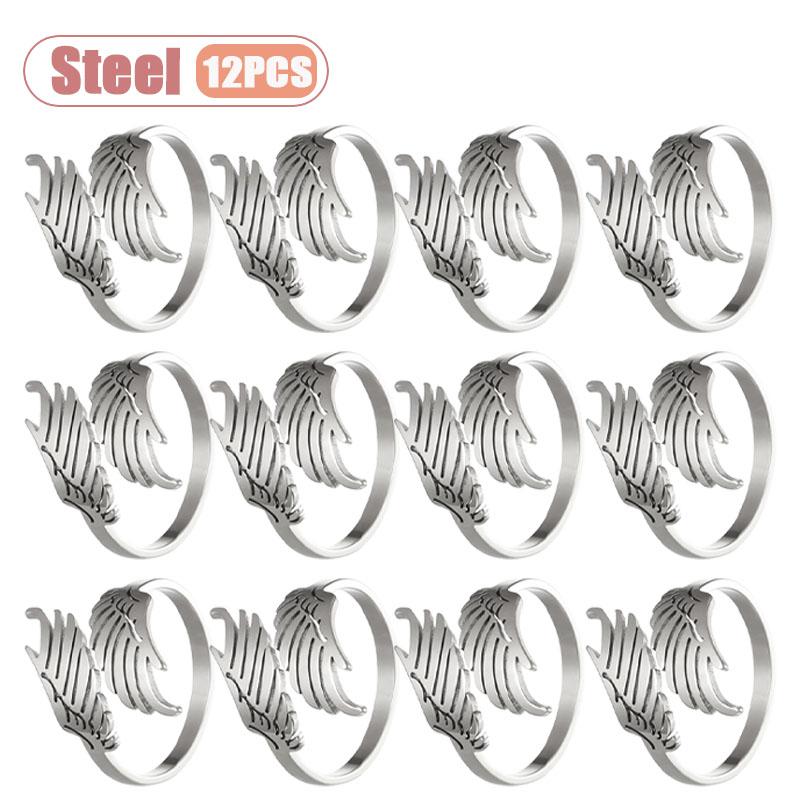 1-24PCS Open Adjustable Wing Couple Rings Stainless Steel Polished Hypoallergenic Comfort Fit Jewelry for Daily Wear Anniversary