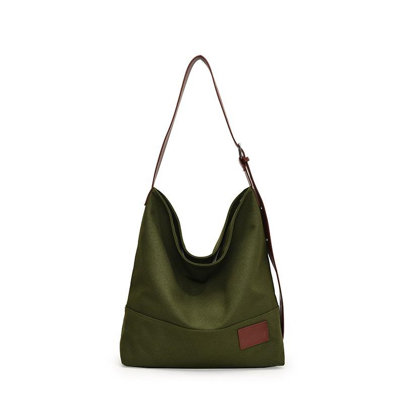 Casual large-capacity canvas bag women's new spring and summer shoulder messenger bag college student tote bag