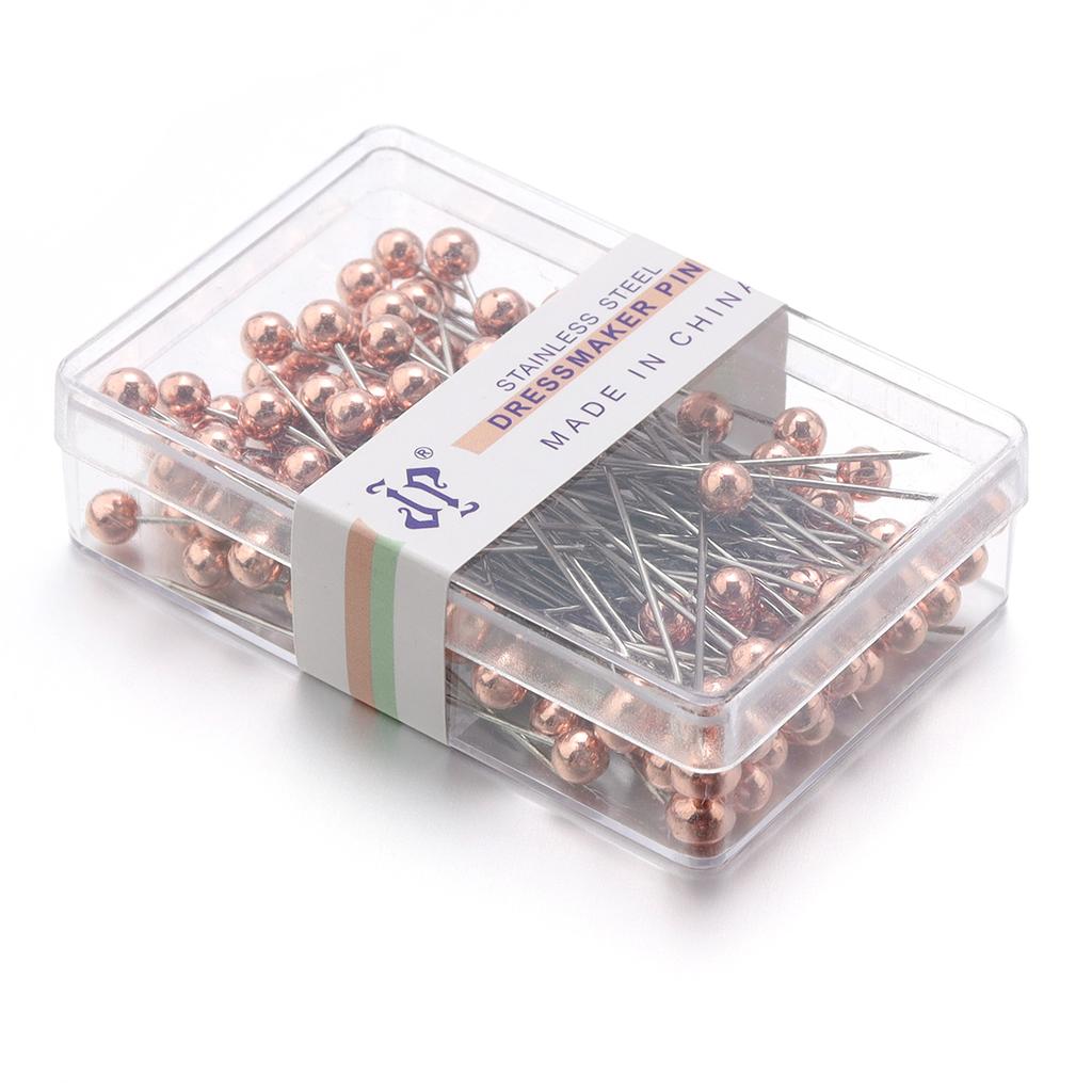 100Pcs Color Ball Head Pins Stainless Steel Pearl Big Head Sewing Pins for Clothing Positioning Supplies Sewing Supplies Tools