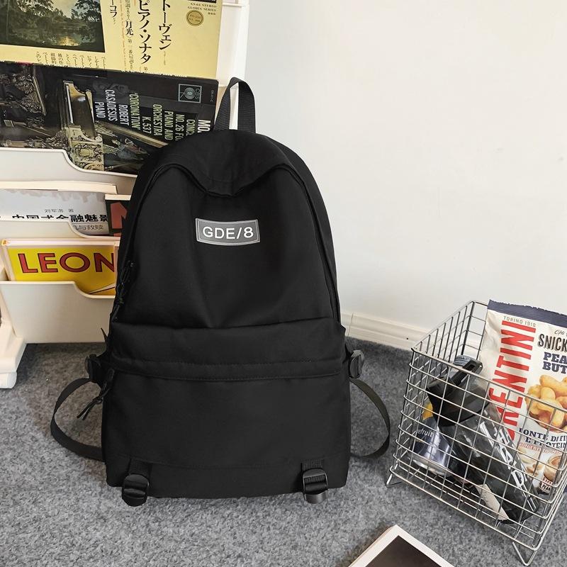 School Bag Female High School College Student Backpack Large Capacity Versatile Style Black Men Travel Computer Backpack