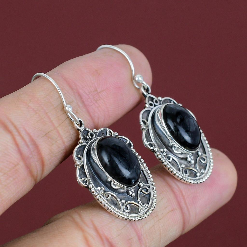 Picasso Jasper Earrings Vintage Earring Handmade Gemstone Jewelry 925 Sterling Silver Earring Drop Earring Gifts For Wife Birthstone Jewelry