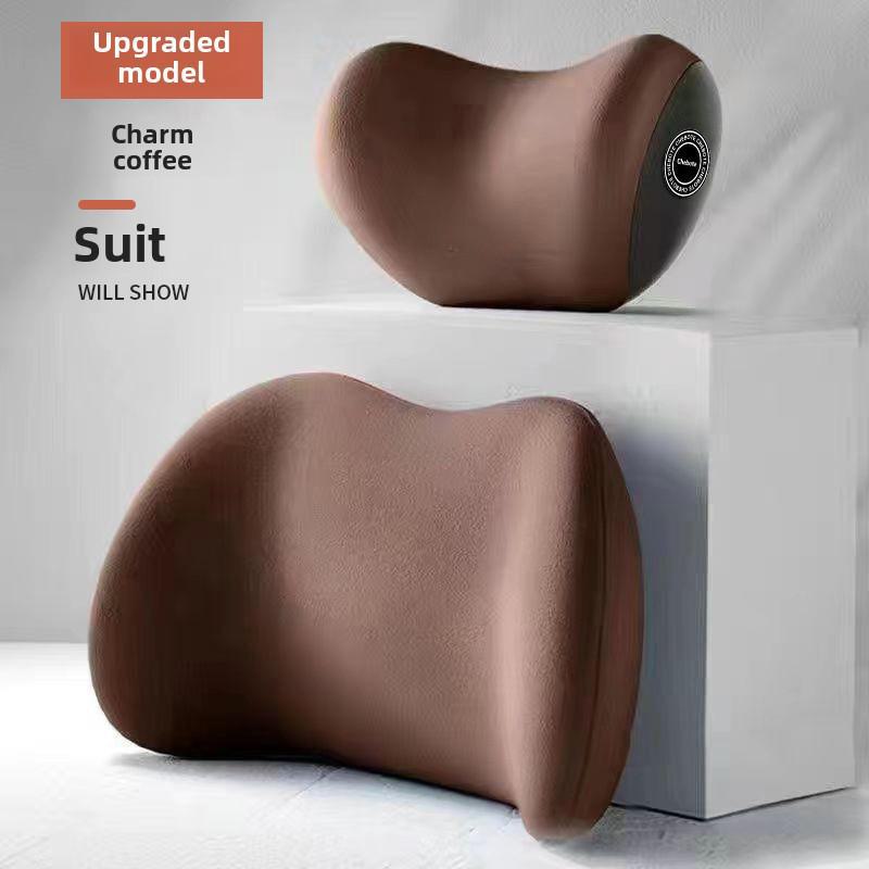 Memory Foam Car Headrest Pillow for Neck and Waist Support