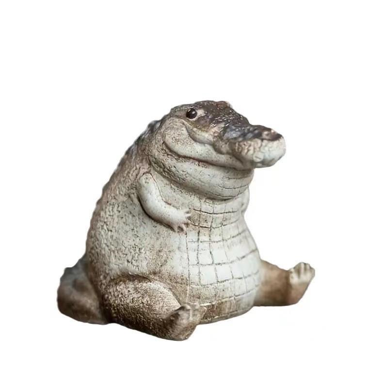 

Statue Alligator Small Ornaments Garden Courtyard Animal Mini Resin Decoration