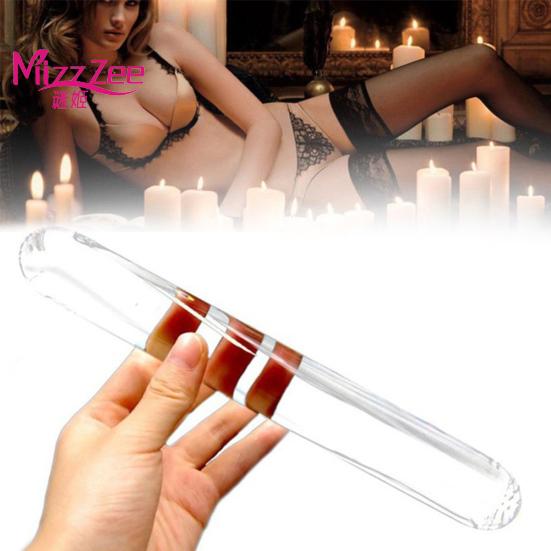 Женская мастурбация Фаллоимитатор Огромные искусственные игрушки Sexualeed Хрустальное стекло Анальная пробка 2.5cm