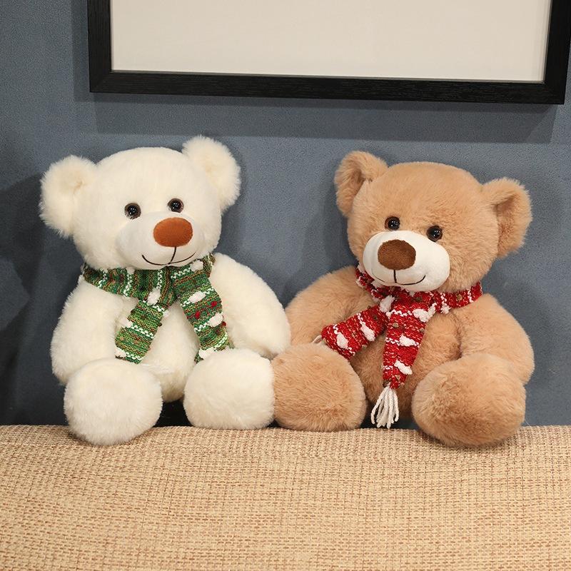 Niedlicher Schal Teddybär Puppe Plüschtier Bär Umarmungsbär Puppe Kinderbegleiter Beruhigungspuppe
