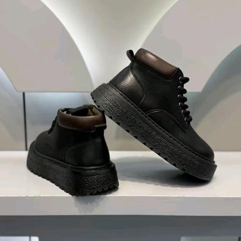 Men's Shoes Spring New Martin Boots Platform Heightening Retro Casual Shoes