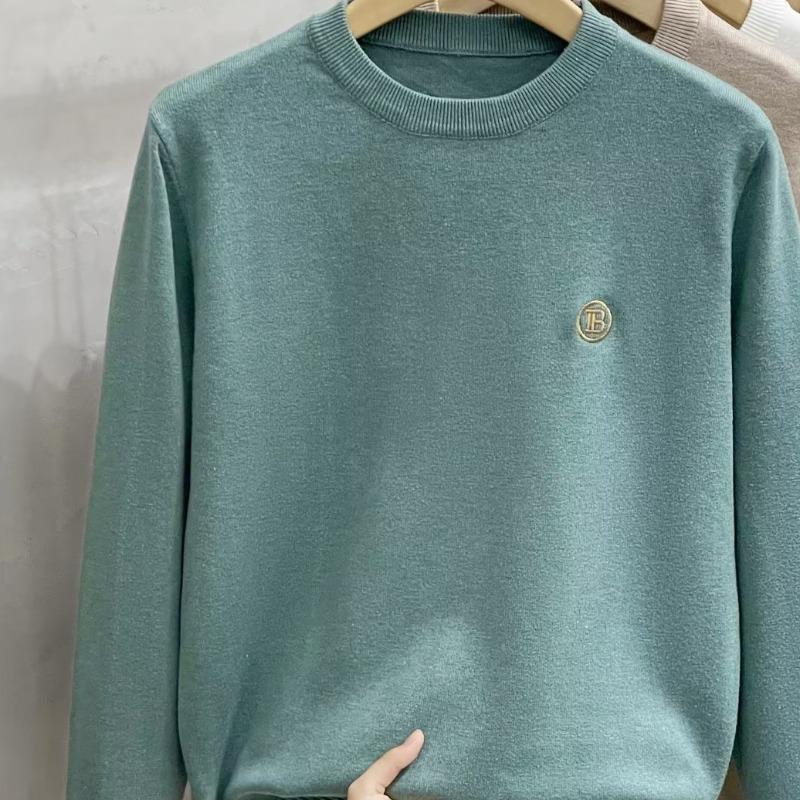 2023 Men's Light Luxury Autumn/Winter Sweaters - European & American Fashion, Warm Round Neck Casual Wear