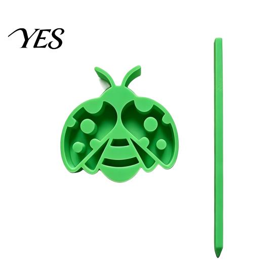 Decorative Bee Water Feeder 3D Printed Shaped Insect Waterer, Ground Stake Station for Bees & Safe Drinking Fountain Butterflies, Divided Storage зелёный